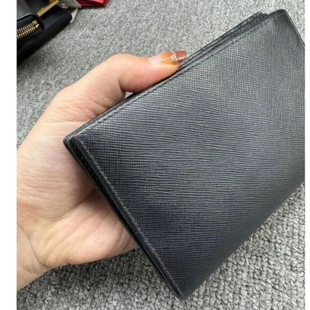 Authentic Prada Black Saffiano Leather Wallet